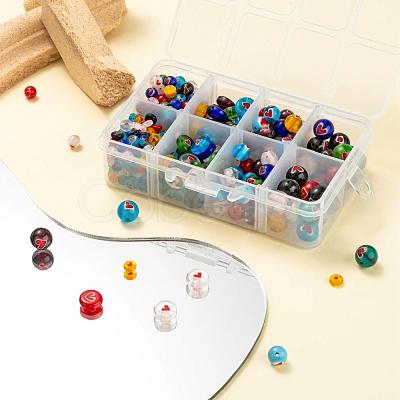 360Pcs 5 Styles Handmade Lampwork Beads LAMP-LS0001-03-1