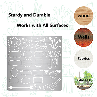 Stainless Steel Cutting Dies Stencils DIY-WH0238-113-1