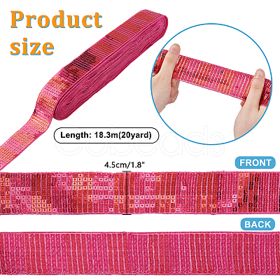 Polyester and Paillette Sequin Trim OCOR-WH0082-203B-1