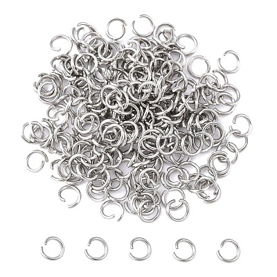 Tarnish Resistant 304 Stainless Steel Open Jump Rings STAS-R049-4x0.6mm-1