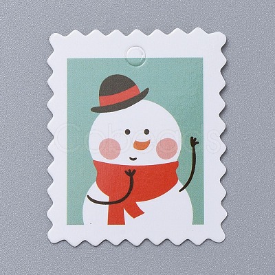 Snowman Pattern Christmas Kraft Paper Tags CDIS-E010-02D-1
