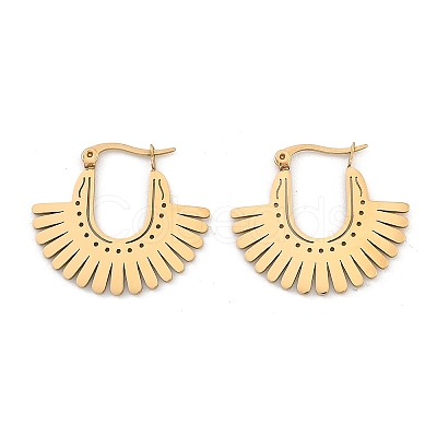 304 Stainless Steel Flower Stud Earrings for Women LS-EJEW-Q009-03A-G-1