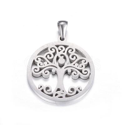 Non-Tarnish 304 Stainless Steel Pendants STAS-P063-07P-1