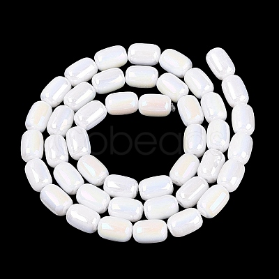 Electroplate Opaque Glass Beads Strands EGLA-Q132-03B-C01-1