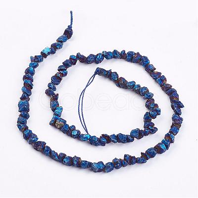 Electroplated Natural Pyrite Bead Strands G-G673-03C-1