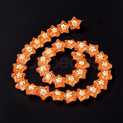 Transparent Glass Beads Strands LAMP-K037-07F-1