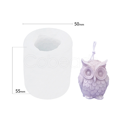 Owl Shape DIY Candle Silicone Molds CAND-PW0008-42B-1