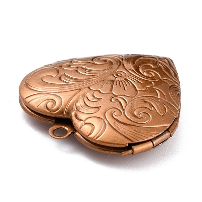 304 Stainless Steel Locket Pendants STAS-O147-02C-1