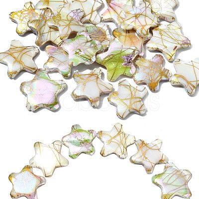 20Pcs Drawbench Style Natural Freshwater Shell Beads BSHE-CJ0001-08-1