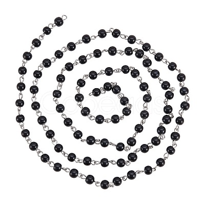Handmade Glass Pearl Beads Chains AJEW-ph00493-06-1