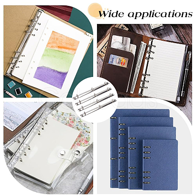 Iron Notebook 3-Ring Loose Leaf Book Binder Hinged Clamp FIND-WH20007-15E-P-1