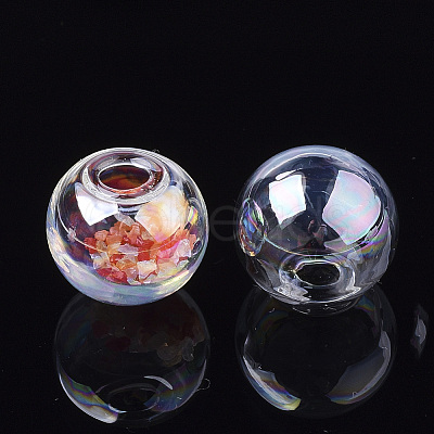 Round Handmade One Hole Blown Glass Globe Ball Bottles LS-BLOW-R002-14mm-AB-1