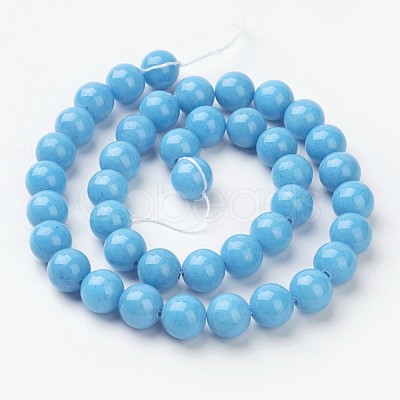 Natural Mashan Jade Round Beads Strands X-G-D263-10mm-XS20-1