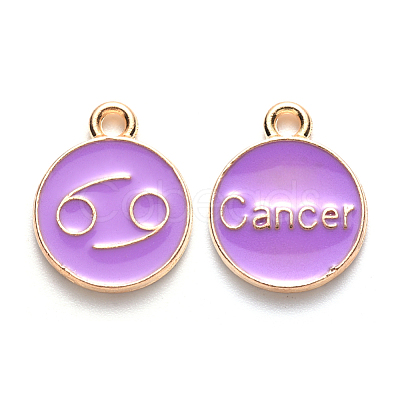 Alloy Enamel Pendants X-ENAM-S124-01A-01D-1