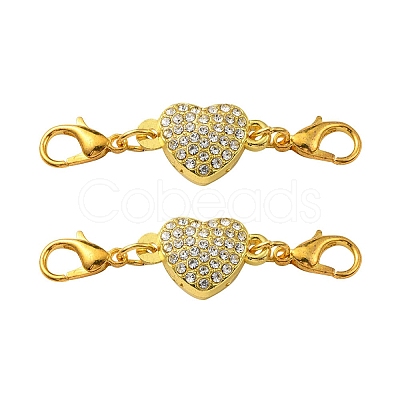 Alloy Crystal Rhinestone Magnetic Clasps ALRI-YW0001-10G-1