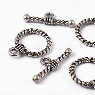 Tibetan Style Alloy Toggle Clasps EA9138Y-NF-1