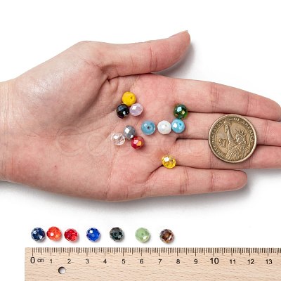 18 Colors Electroplate Glass Beads EGLA-JP0002-03B-8mm-1