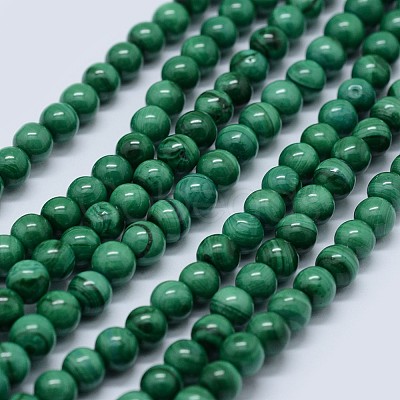 Natural Malachite Beads Strands G-F571-27AB1-4mm-1