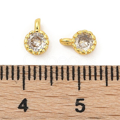 Brass Pave Cubic Zirconia Pendants KK-H204-03G-01-1