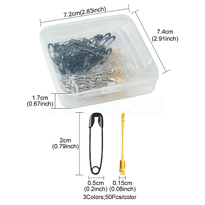 3 Colors Iron Safety Pins TOOL-FS0001-04-1