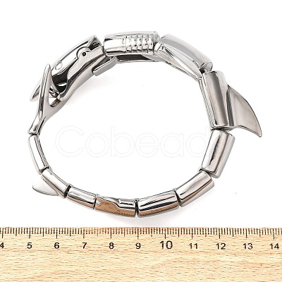 304 Stainless Steel Link Chain Bracelets for Women Men BJEW-P386-08P-1