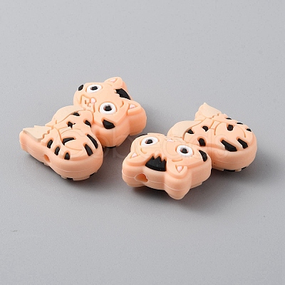 Cat Silicone Beads SIL-WH0002-86A-1