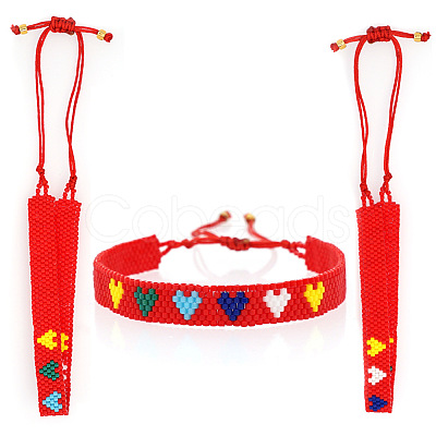 Bohemian Glass Seed Beaded Braided Bead Bracelets for Women NO2145-1