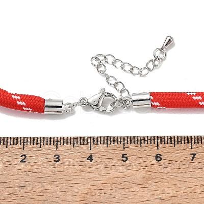 Ployester Core-Wrapped Round Cord Necklace Making KK-CBACFA2-03P-26-1