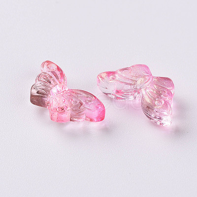 Transparent Spray Painted Glass Beads GLAA-S190-018A-01-1