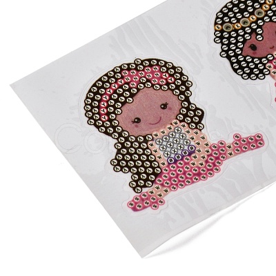 DIY Owl & Butterfly & Girl & Flower Fairy Diamond Painting Stickers Kits For Kids DIY-O016-22-1