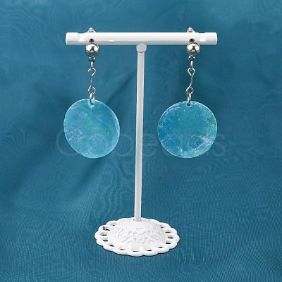 AB Color Plated Capiz Shell Pendants X-SSHEL-T008-01B-1