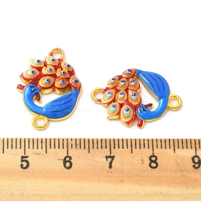 Alloy Royal Blue Enamel Connector Charms FIND-U033-02G-1
