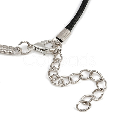 Dyed Synthetic Turquoise Horse Pendant Black Waxed Cord Necklaces NJEW-JN05430-02-1