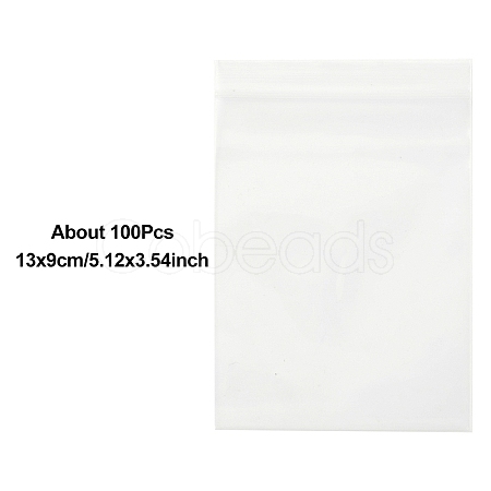 100Pcs Plastic Zip Top Bags OPP-YW0001-07E-1