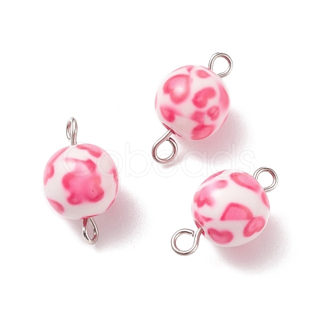 Spray Painted Opaque Resin Connector Charms PALLOY-JF01717-1