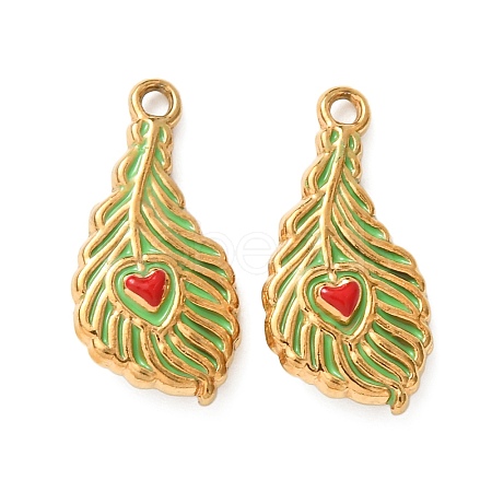 304 Stainless Steel Enamel Pendants STAS-Z193-06G-04-1