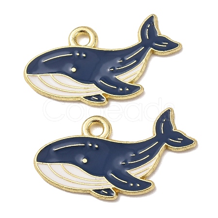 Ocean Alloy Enamel Pendants ENAM-B041-01E-1