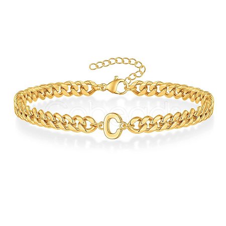 Letter 304 Stainless Steel Link Bracelets FS-WG7830E-51-1