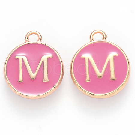 Golden Plated Alloy Enamel Charms ENAM-S118-08M-1