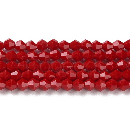 Opaque Solid Color Imitation Jade Glass Beads Strands GLAA-F029-P4mm-01-1