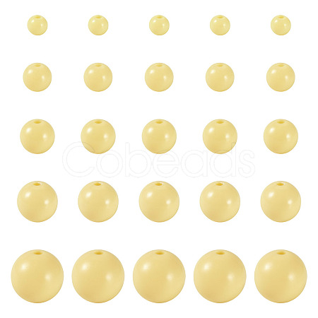 100Pcs 5 Styles Opaque Acrylic Beads MACR-TADJ0001-12D-1