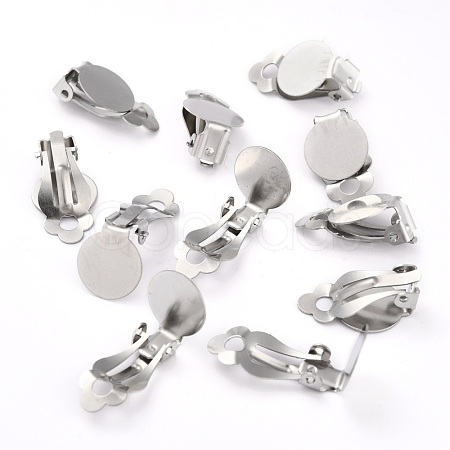 Tarnish Resistant 304 Stainless Steel Clip-on Earring Setting STAS-L244-49P-1