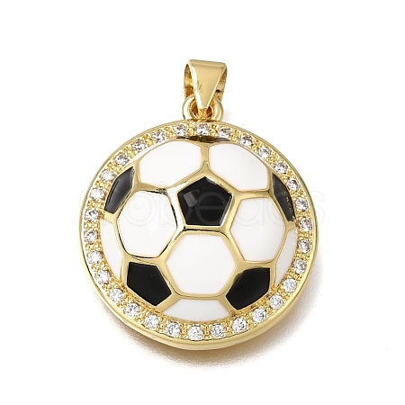 Brass Micro Pave Clear Cubic Zirconia Pendants KK-A303-23B-G-1