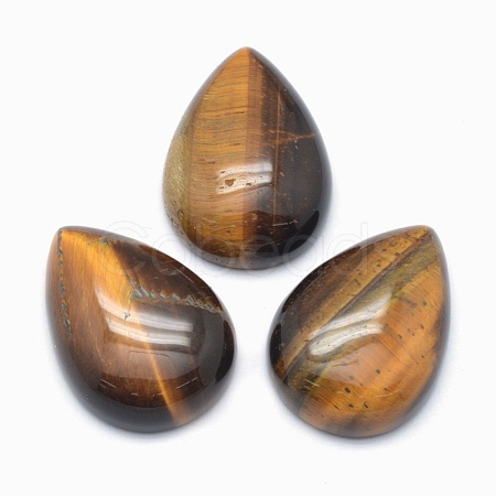 Natural Tiger Eye Cabochons G-E491-B-17-1