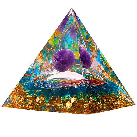 Natural Purple Aventurine Crystal Pyramid Decorations JX071A-1