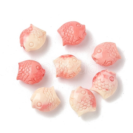 Synthetic Shell Dyed Carved Beads SHEL-H005-11-1