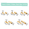 100Pcs 10 Styles 304 Stainless Steel Slide On End Clasp Tubes STAS-UN0049-39-3