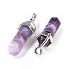 Natural Quartz Crystal Double Terminated Pointed Pendants G-F295-05Q-3