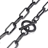 304 Stainless Steel Paperclip Chain Necklaces NJEW-O124-01EB-3