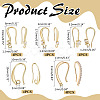 20Pcs 5 Styles Brass Cubic Zirconia Earring Hooks KK-ME0002-56-2